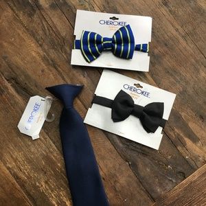 NWT Cherokee Bow tie and Tie lot 2T-5T